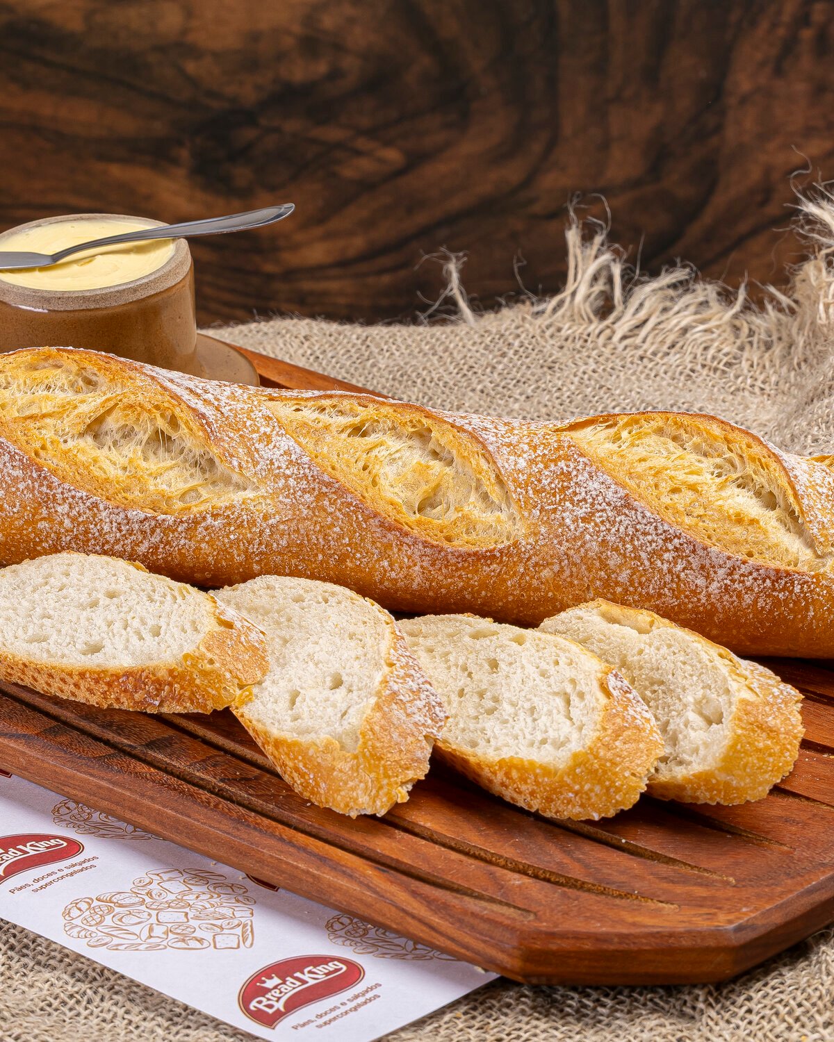 Baguete francesa Bread King Blumenau, pão congelado pronto para assar
